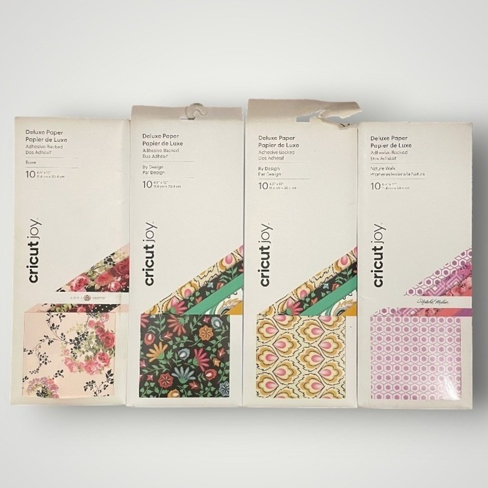 Cricut Joy Deluxe Paper Adhesive Lot 40 Sheet Floral Anna Griffin Natalie Malan